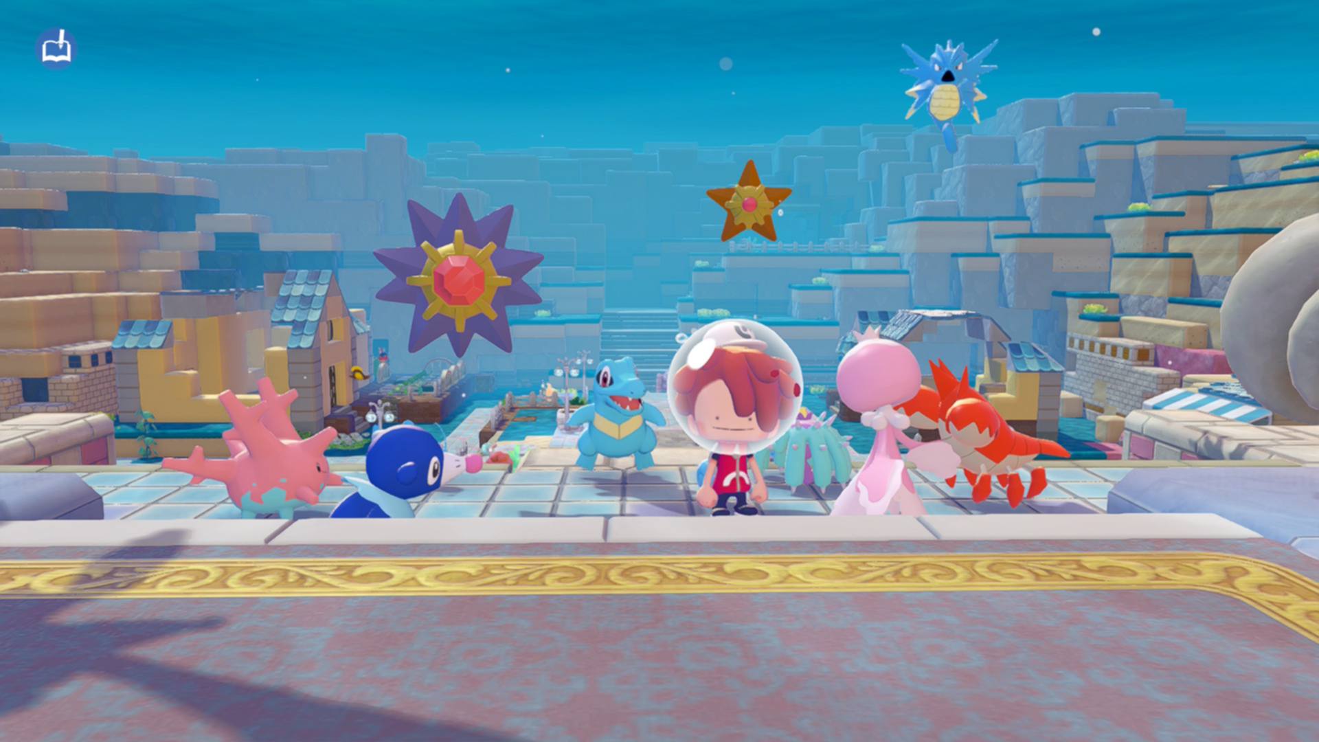 Pokemon posing in Bubbly Basin